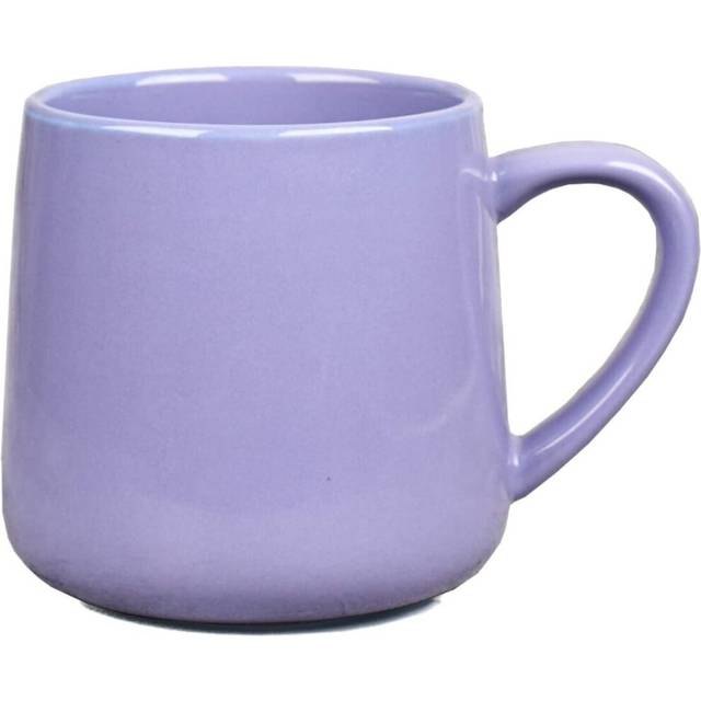 Large Glossy Ceramic Coffee Mug, Tea Cup for Office and Home, 18 oz, Suitable for Dishwasher and Microwave, 1 Pack (Purple)