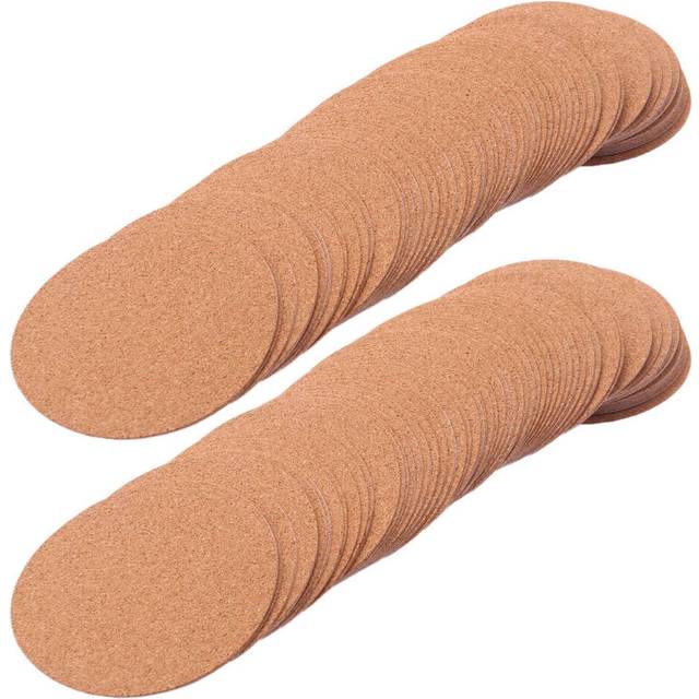 Self-Adhesive Cork Coasters,Cork Mats Cork Backing Sheets for Coasters and Supplies (120 Pcs, Round)
