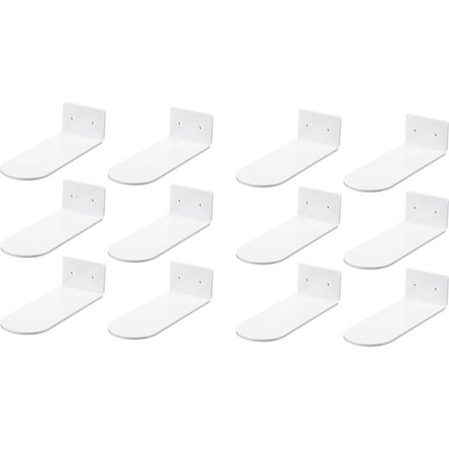 12 Pack Floating Shoe Shelves,White Acrylic Shoe Display Shelves,for Display Collectible Shoe&Sneaker