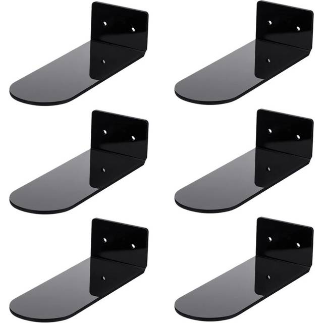 6 Pack Floating Shoe Shelves,Black Acrylic Shoe Display Shelves,for Display Collectible Shoe&Sneaker