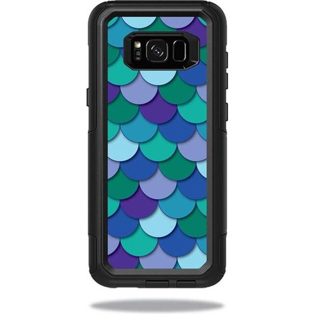 MightySkins OTCSGS8PL-Blue Scales Skin Decal Wrap for OtterBox Commuter Samsung Galaxy S8 Plus Case - Blue Scales