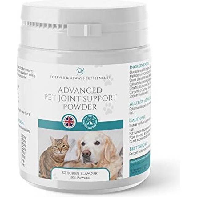 Advanced Cat & Dog joint Support powder | Green lipped mussel | MSM | Glucosamine and Chondroitin | Chicken Flavoured Dog joint care supplement | 150g