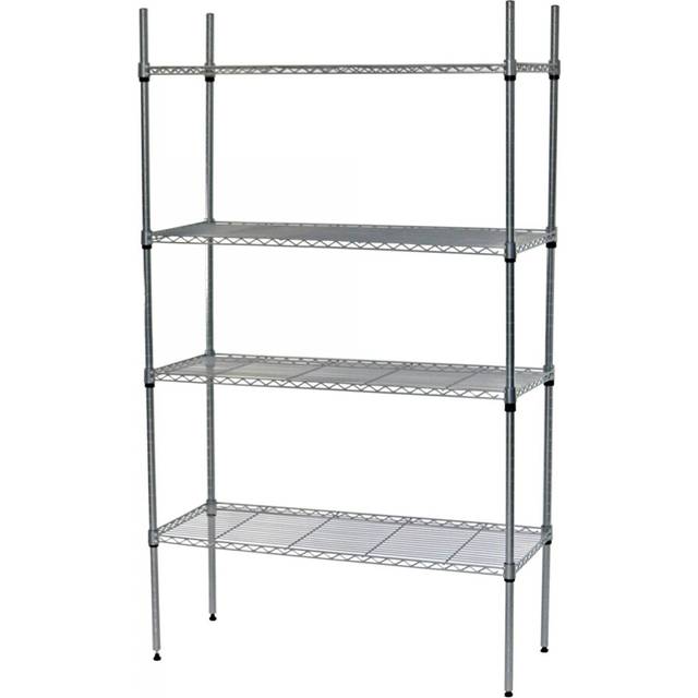 Oypla 4 Tier Heavy Duty Steel Wire Rack Shelf Kitchen Storage Shelving Unit with Wheels