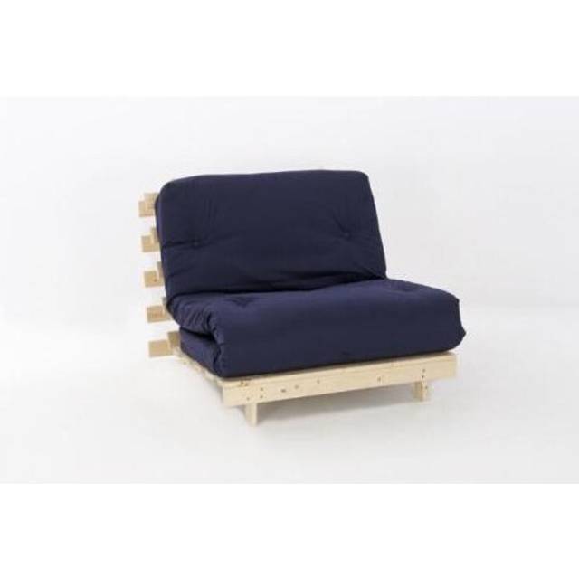 (Navy, 3ft Single) Ayr Luxury Futon Set
