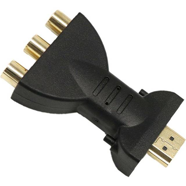 High Quality Gold-plated HDMI to 3 RGB RCA Video Audio Adapter AV Component Converter HDMI Cables Female-female