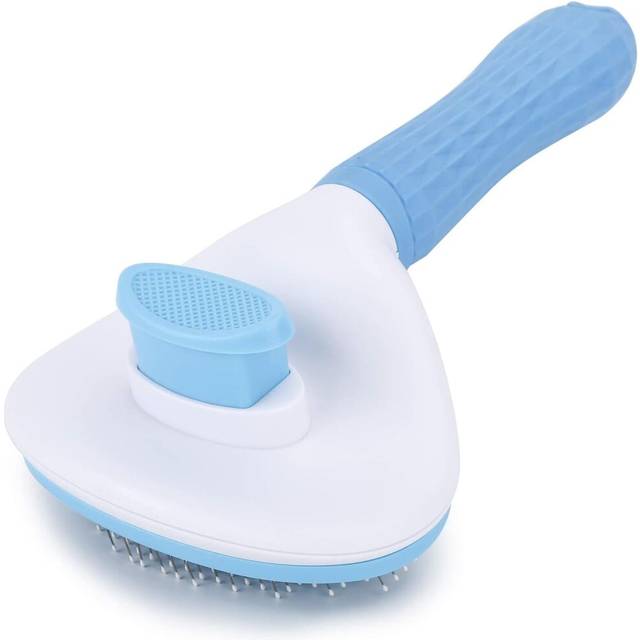 Self Cleaning Slicker Brush, Dog Cat Bunny Pet Grooming Shedding Brush - Easy to Remove Loose Undercoat for Pets with Long or Short Hair