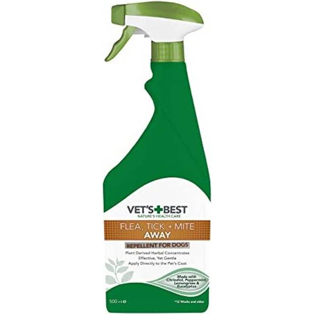 Vet's Best Flea Tick and Mite Flea Treatment Spray for Dogs | Plant Based Formula, 500 ml (Pack of 1)