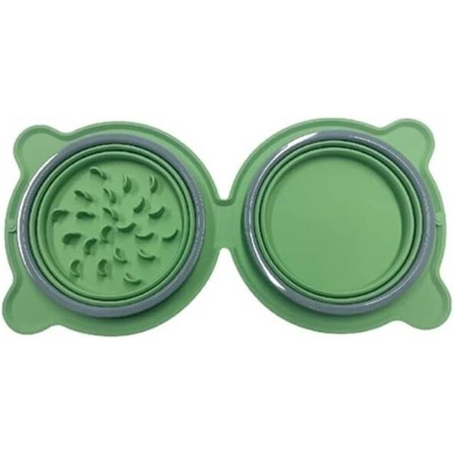 Portable Pet Bowl Non-Slip Dogs Travel Slow Feeding Bowl Water Bowl Food Container Dish for Cats Dogs Small Pets Plate Collapsible Pet Bowl