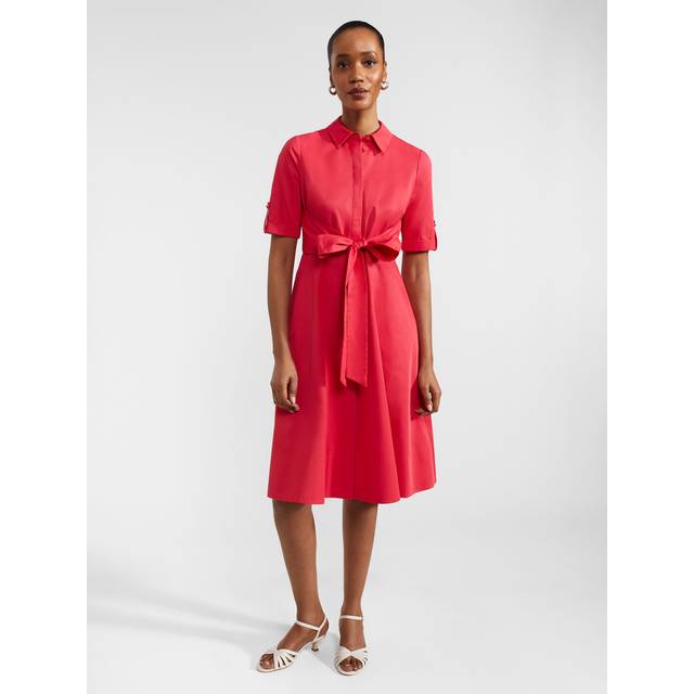 Tarianna Tie-Waist Shirt Dress - ROUGE PINK - <p>British label Hobbs was established in Hampstead in 1981, over the decades it has evolved from a small shoe label into a brand devoted to creating timeless pieces. The label’s collections feature a range of styles from everyday basics to sleek tailored pieces ideal for your workwear edit that will stand the test of time.</p>