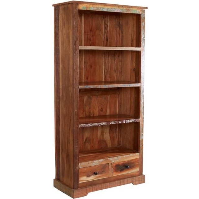 Reclaimed Boat Large Bookcase - Multicolour - Brown