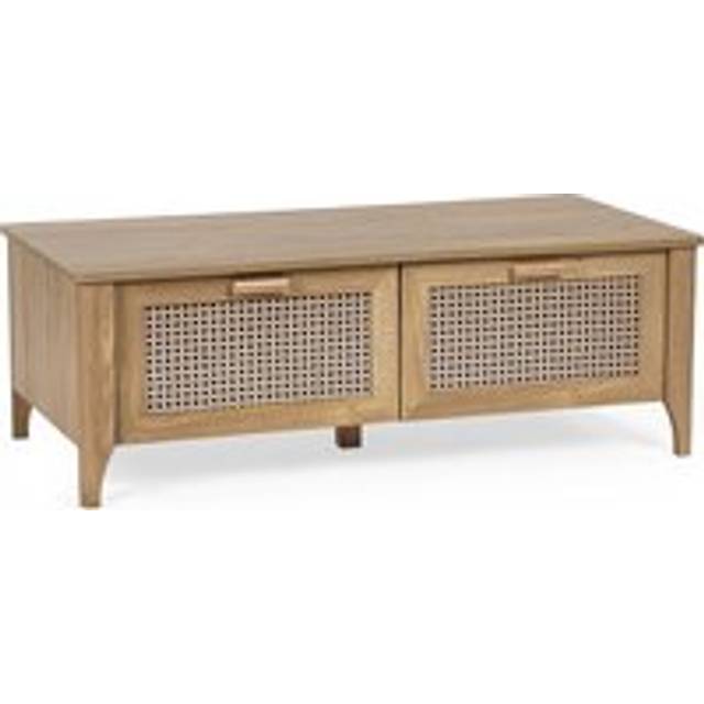 Julian Bowen Sydney 2 Drawer Rattan Effect Coffee Table - Wood