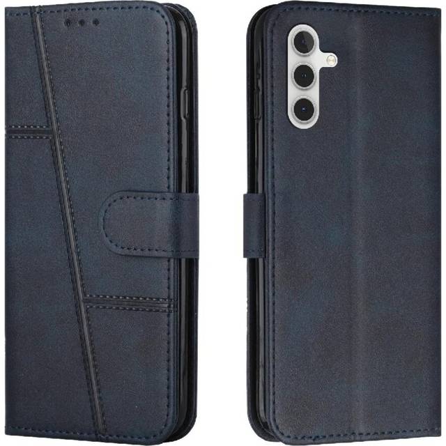 (Blue) Flip-type Samsung Galaxy A14 5G Leather Full Protection Shockproof Wallet Case Card Package