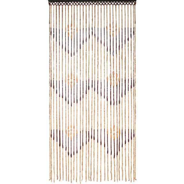 JVL Tuscany Hanging Wooden Beaded Door Curtain Screen - Arrows, 90 x 180 cm