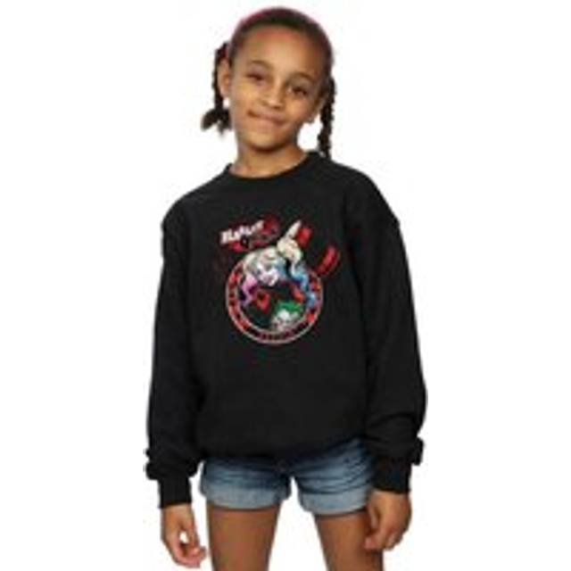 Harley Quinn Joker Patch Sweatshirt - Black - 12-13 Years