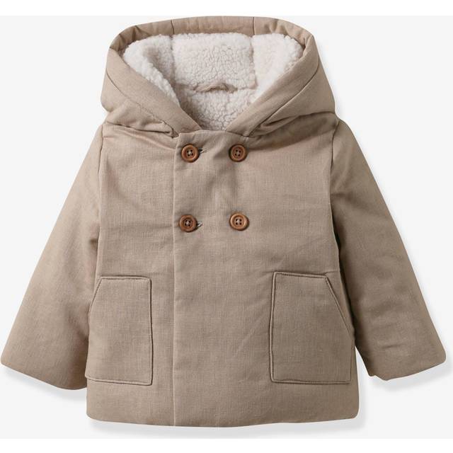Coat in Linen & Cotton for Babies, by CYRILLUS beige