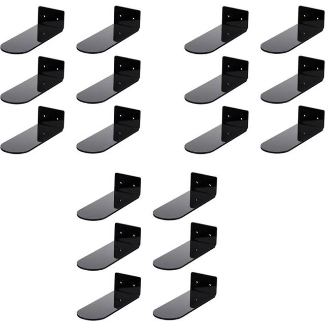 18 Pack Floating Shoe Shelves,Black Acrylic Shoe Display Shelves,for Display Collectible Shoe&Sneaker