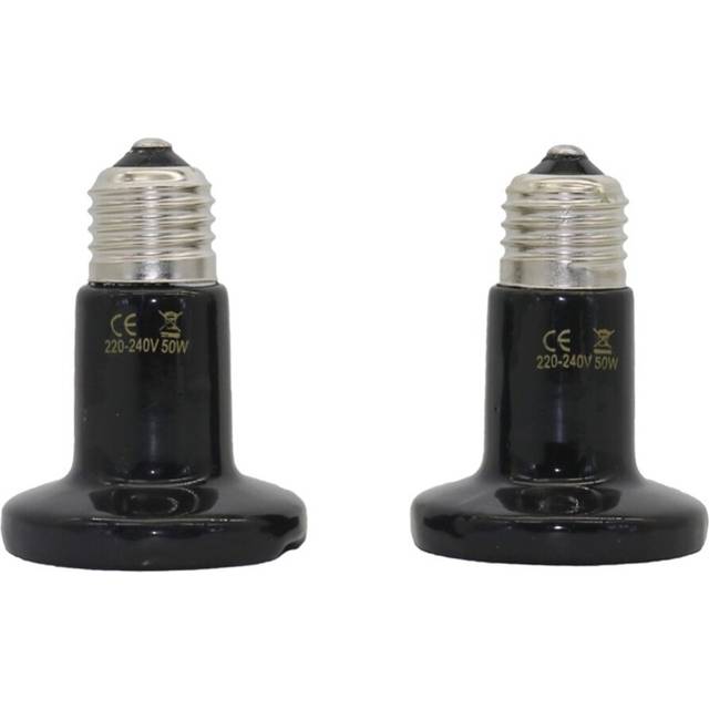Mini husdjur värmelampa svart infraröd keramisk sändare värmelampa husdjur brooder kycklingar reptil lampa 25w 50w 75w 100w 1 st 25