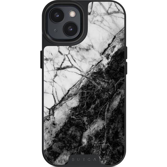 Fatal Contradiction - Black & White Marble iPhone 14 Plus Case, Elite Dark (MagSafe) / Gunmetal