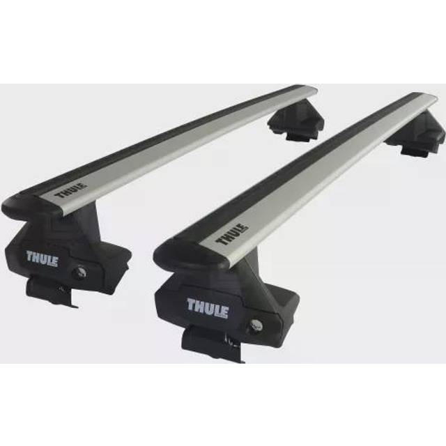 Thule Roof Bars for Audi Q8 e-tron SUV 2022 - 2025 (No Roof Rails) | WingBar Evo Silver Aluminium Car Roof Rack