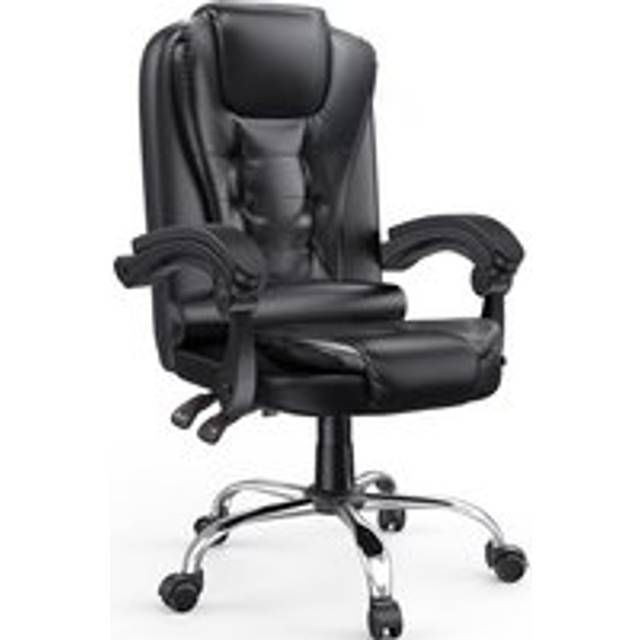 Rattantree - Ergonomic Executive Office Chair pu Leather High Back Computer Desk Chair with Reclining Black