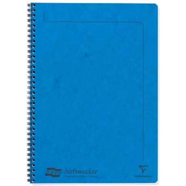 Blue A4 Lined Wirebound Notebook