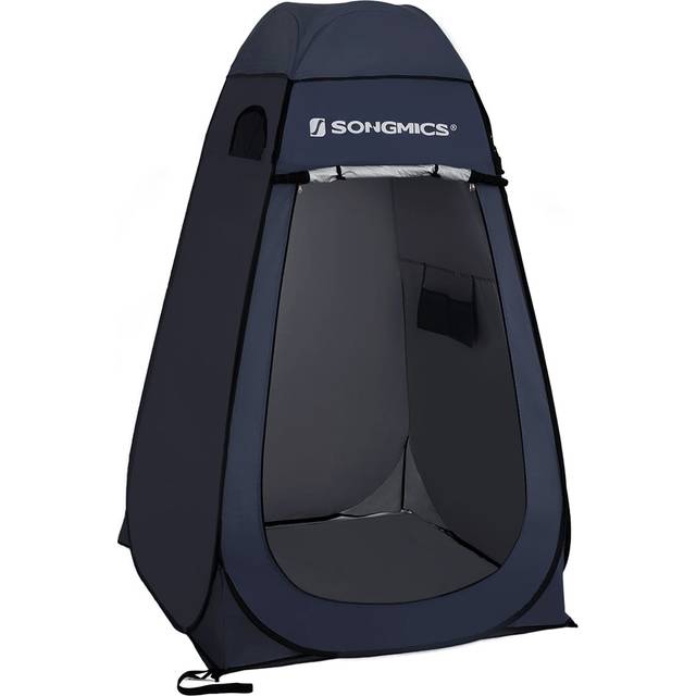 Songmicshome Portable Pop up Tent, with Zippered Carrying Bag, Dark Grey-Blue, Black