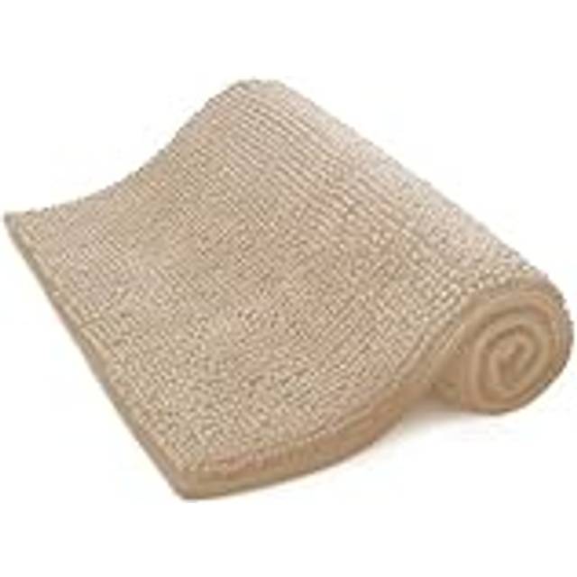 (Beige) KEPLIN Non-Slip Microfibre Bath & Toilet Mat Soft, Plush & Comfortable Rug with Machine Washable Design  Water Absorbent