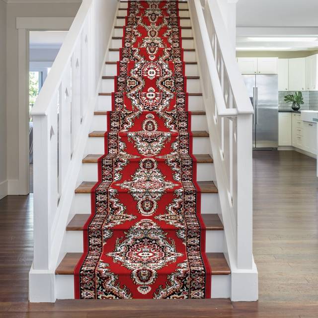 Astoria Grand Agosto Tufted Red Stair Runner Rug Red Runner 690cm x 70cm