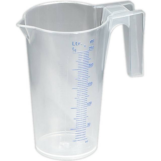 250ml Translucent Measuring Jug - Easy to Read Scale - Pouring Spout - Handle