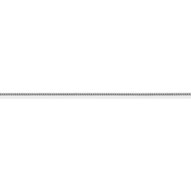 (22) Jewelco London 9ct White Gold - Tightly-linked Classic Curb Pendant Chain Necklace - 1.3mm gauge - Silver