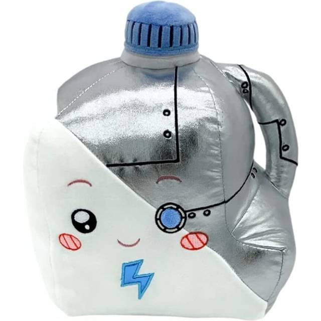 (Robot Carton Bottle) Lankybox Merch Boxy Robot Plush Toy with LED Light Cat Fox Cloud Cartoon Anime Figure Soft Stuffed Doll Throw Pillow Christmas B