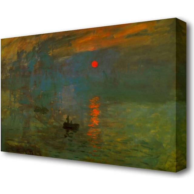 'Sunrise' by Claude Monet Painting Print on Canvas (35.6 cm H x 50.8 cm W)