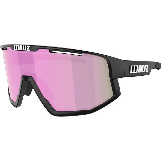 Bliz Fusion Sunglasses - Matt Black Frame / Brown with Rose Multi Lens - Black/brown/pink