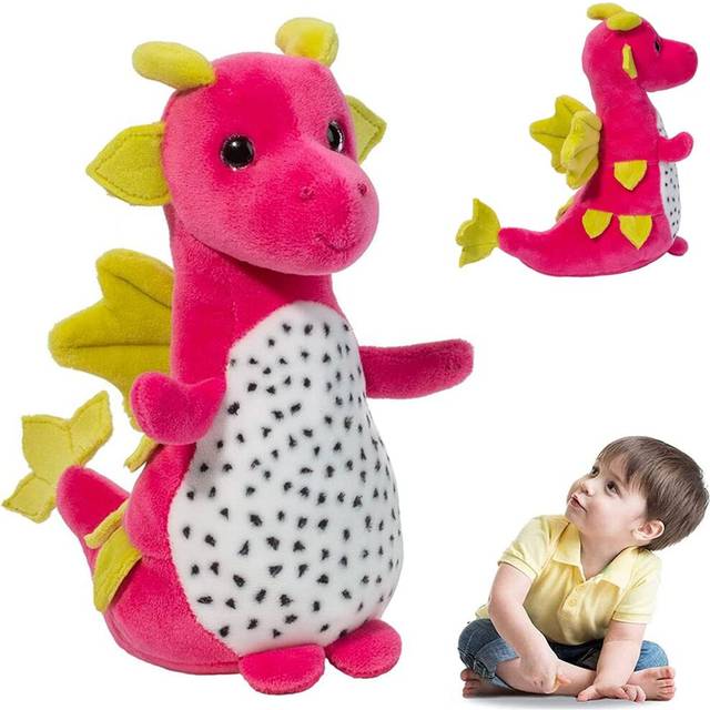 2022 new Cartoon Pink Dragon Fruit Plushie Pillow Doll,Lifelike Dinosaur Soft Stuffed Animal Kids Adults Game Fans Beautifully Plush Doll Gifts