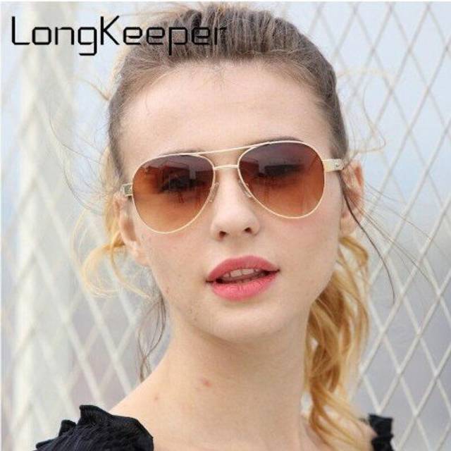 (Silver Silver) LongKeeper Natural Bamboo Sunglasses Men Designer Oversized Mirror UV400 Wooden Pilot Sun Glasses Goggles lunette gafas