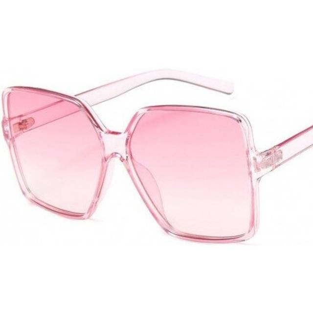 (C2BlackLeopard) Vintage Brand Oversized Sunglasses Women Men Retro Big Frames Sunglass Shades Pink White Eye Glasses UV400 Ladies Eyewear