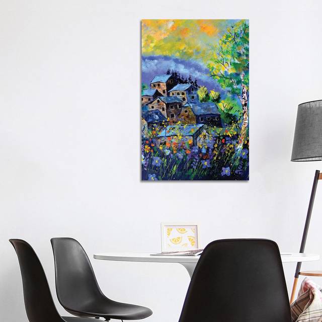 A Few Old Houses in Summer by Pol Ledent - Wrapped Canvas Painting (101.6 cm H x 66.04 cm W x 3.175 cm D)