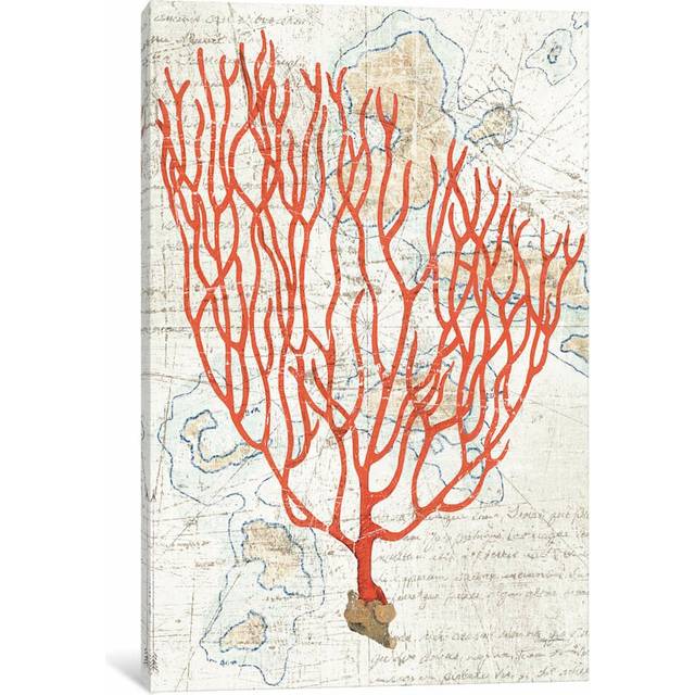 &#39;Textured Coral IV&#39; Graphic Art on Wrapped Canvas (66.04cm H x 45.72cm W x 1.9cm D)