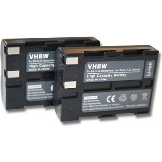 2x battery for nikon d70 d50 d100 d70s d100 slr 1000mah