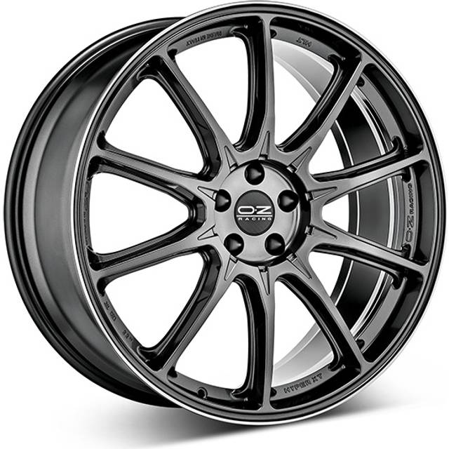 OZ Racing HyperXT HLT Alloy Wheels In Star Graphite Diamond Lip Set Of 4 - 20x10.5 Inch ET43 5x114.3 PCD, Graphite