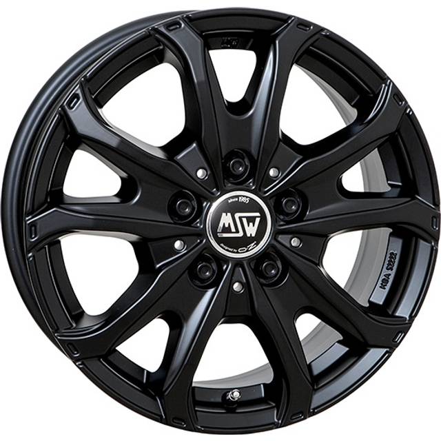 MSW 48 Van Alloy Wheels In Matt Black Set Of 4 - 18x7.5 Inch ET53 5x130 PCD, Black