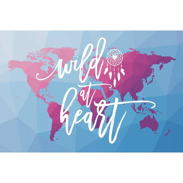 Geo Map Boho I by Moira Hershey - Wrapped Canvas Typography (51cm H x 76cm W x 3.8cm D)