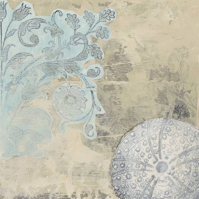 Coastal Cameo I by June Erica Vess - Wrapped Canvas Painting (91cm H x 91cm W)