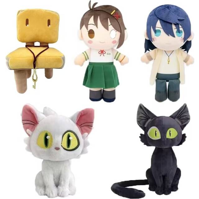 (5PCS) 1/5PCS Suzume no Tojimari Plush Toys Cute Anime Cat Soft Stuffed Cartoon Dolls
