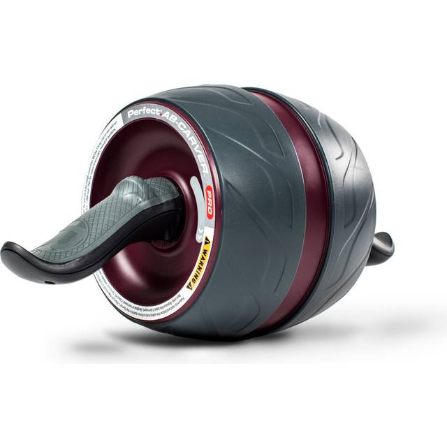Perfect Fitness Ab Carver Pro, Extra Bred Maghjul med Motstånd, Ergonomiska Handtag, Multiriktad Stabilitet för Coreträning, Inkluderar Bonus Knäskydd i Skum för Extra Stöd
