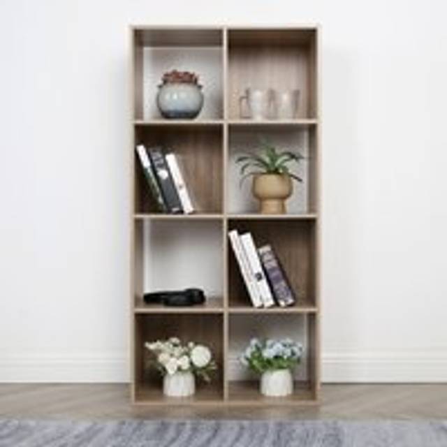 Home Garden Direct Jane - 4X2 Bookcase - Cube Storage Boxes (oak), Brown