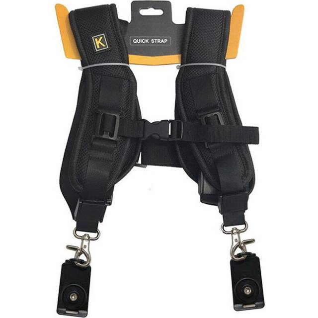 Dual Shoulder Camera Neck Strap Belt Quick Release for Digital SLR DSLR Camera  black