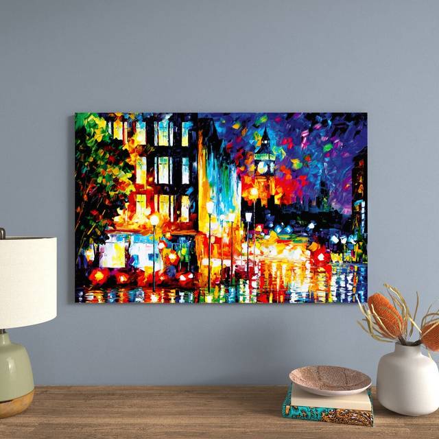 'London's Lights' Painting on Wrapped Canvas (101.6 cm H x 66.04 cm W x 1.91 cm D)