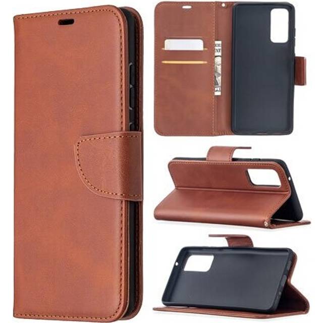 (Brown) For Samsung S20 5G Wallet Case PU Leather Wallet Flip Phone Case