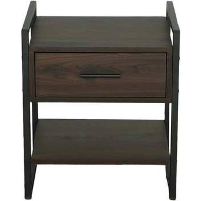 Progressive Furniture Sable Brown Leo Accent Nightstand Metal